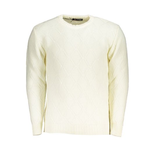 Sweatshirt by U.S. Grand Polo for men in acrylic white features an exquisite silhouette, showcasing and crew neckline details for a exquisite look.