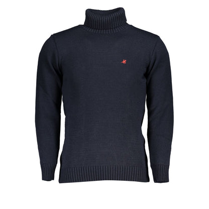 U.S. Grand Blue Acrylic Men Sweater