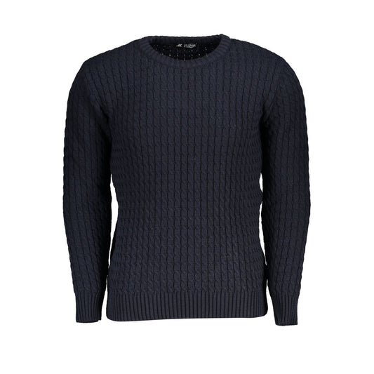 Sweatshirt by U.S. Grand Polo for men in acrylic blue features an magnificent silhouette, showcasing a sophisticated crew neckline and detail for a truly magnificent finish.