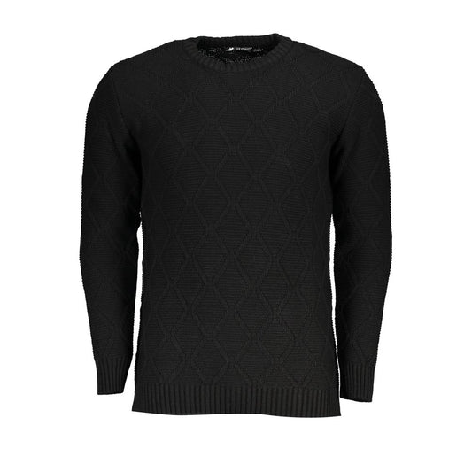 Sweatshirt by U.S. Grand Polo for men in acrylic black presents a smart casual silhouette, featuring a smart casual crew neckline and for a sophisticated look.