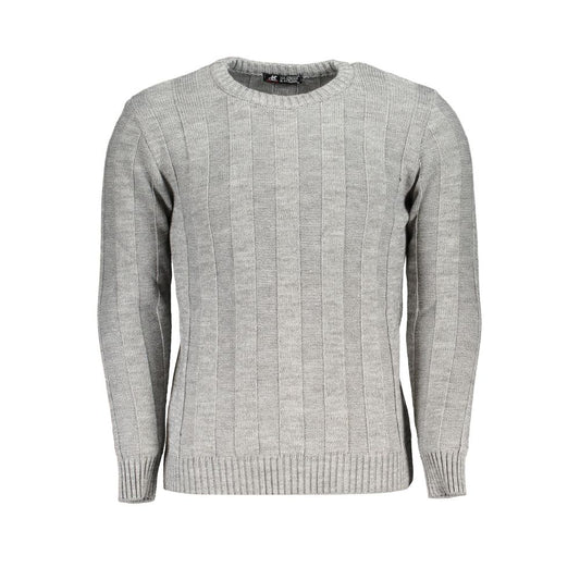 Sweatshirt by U.S. Grand Polo for men in acrylic gray features an provocated silhouette, detailed with a provocated and a refined crew neckline for a sophisticated aesthetic.