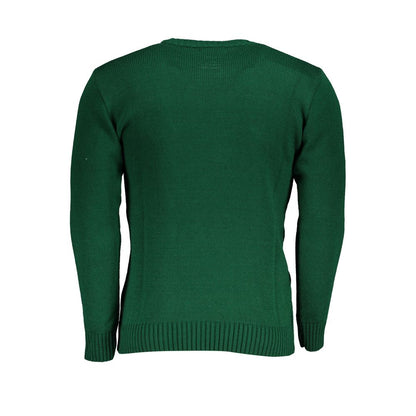 U.S. Grand Green Acrylic Men's Sweater
