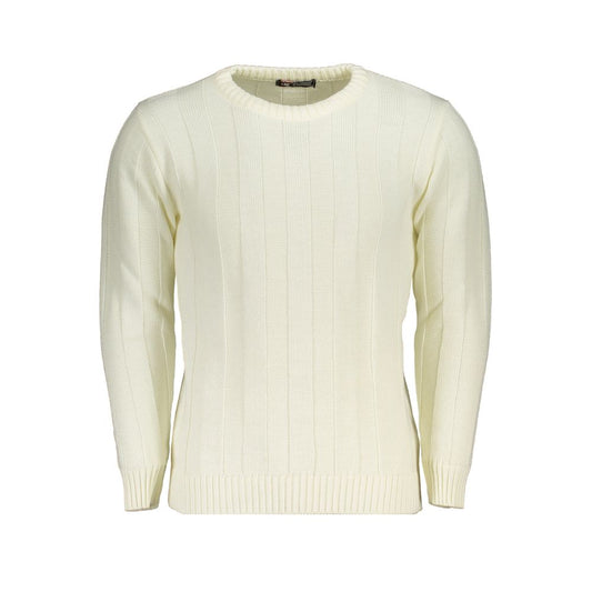 Sweatshirt by U.S. Grand Polo for men in acrylic white features an magnificent silhouette, showcasing a sophisticated crew neckline and detail for a truly magnificent finish.