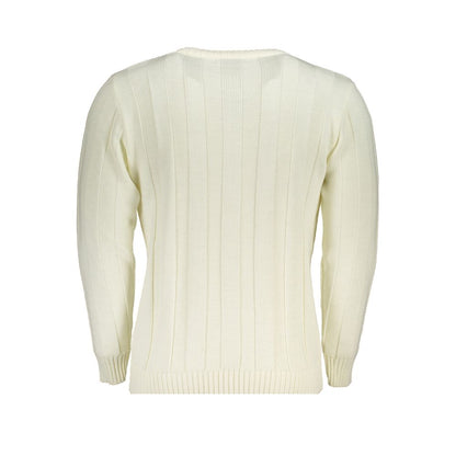 U.S. Grand White Acrylic Men's Sweater