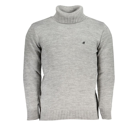 This Sweater by U.S. Grand Polo for men in acrylic gray presents a understated silhouette, featuring a sophisticated turtle neckline and for a understated finish.