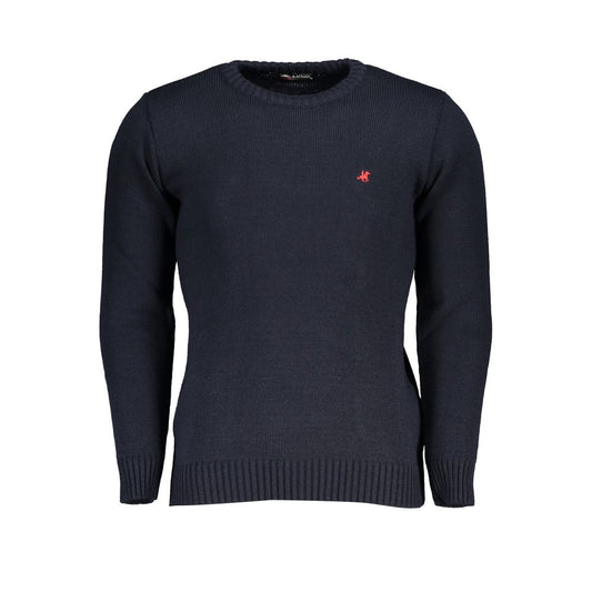 Sweatshirt by U.S. Grand Polo for men in wool acrylic blue features an enviable silhouette, showcasing a premium and refined crew neckline for a truly enviable finish.