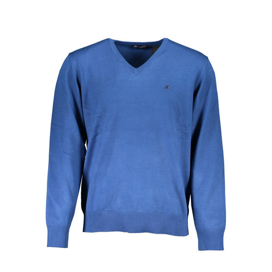 Sweatshirt by U.S. Grand Polo for men in nylon & viscose blue features a unrivaled silhouette with a refined v-neck neckline and unrivaled detailing for a sophisticated look.