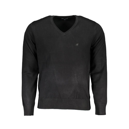 Sweatshirt by U.S. Grand Polo for men in nylon & viscose black features an enviable silhouette, showcasing a premium and refined v-neck neckline for a truly enviable finish.