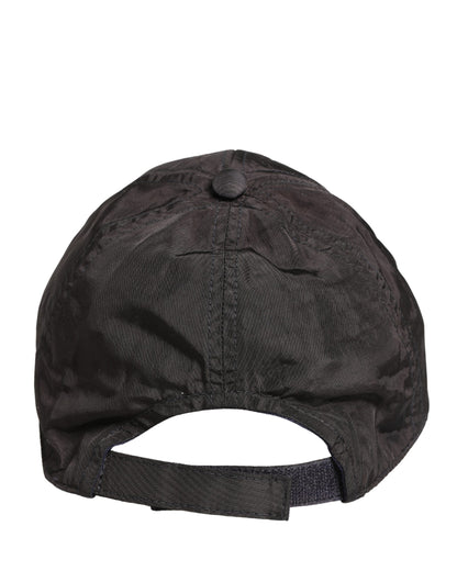 Dolce & Gabbana Men Black Cotton 6 Panels Baseball Cap Hat