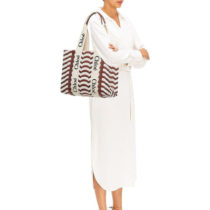 Chloé Beige Linen Tote Bag