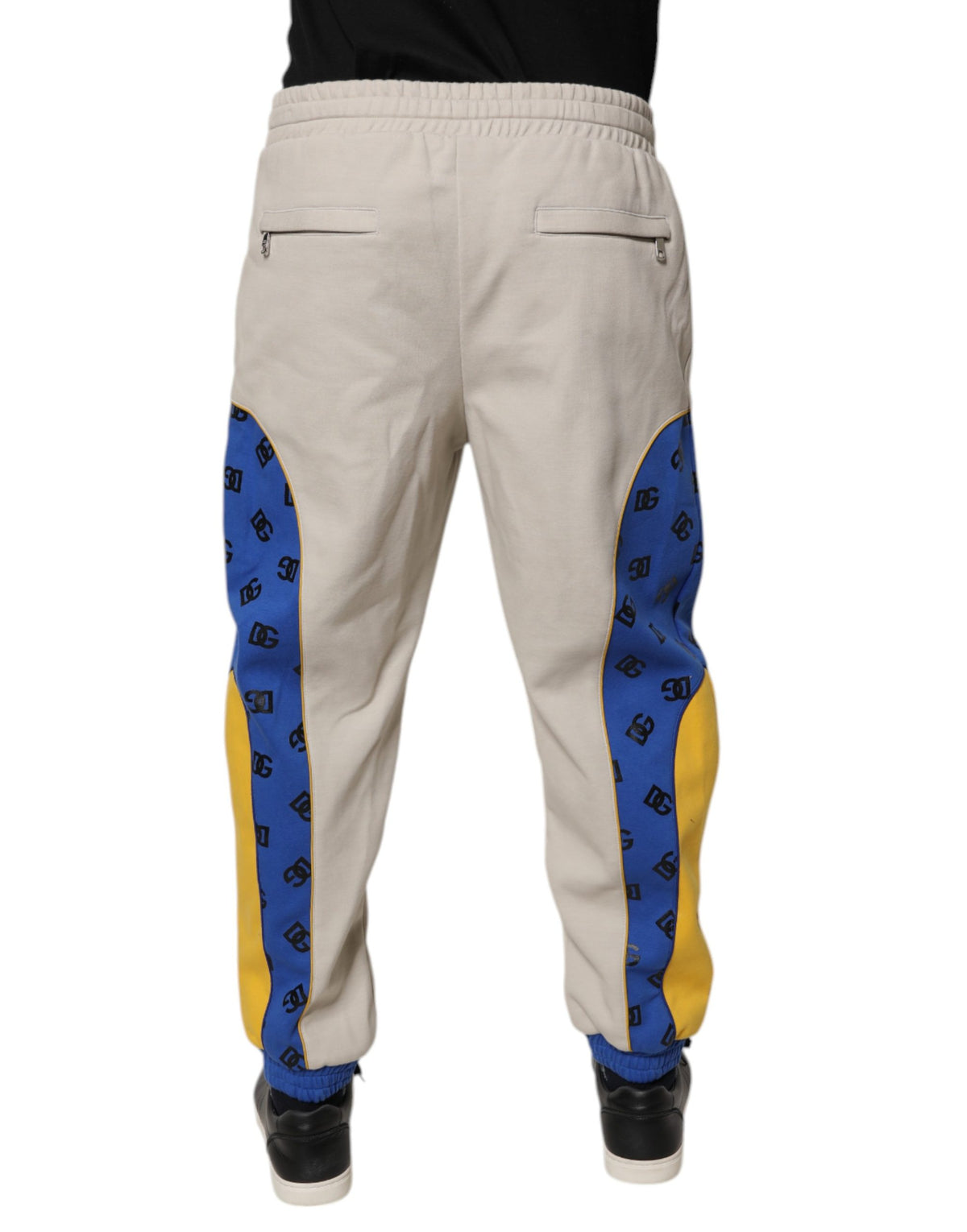 Dolce & Gabbana Men's Tapered Leg Athletic Relaxed Fit Cotton Polyester & Nylon Jogger Sweatpants - Multicolor