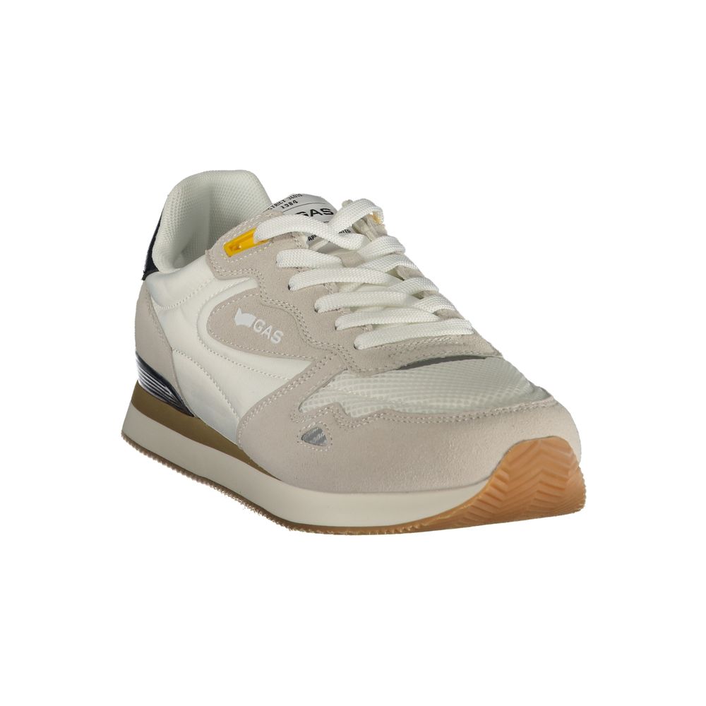 Sneakers by Gas for men in polyester & polyurethane white features an sumptuous design from the Essence Men's Fashion Polyester & Polyurethane Sneakers collection, highlighting a sumptuous fashion style for a premium, high-fashion look.