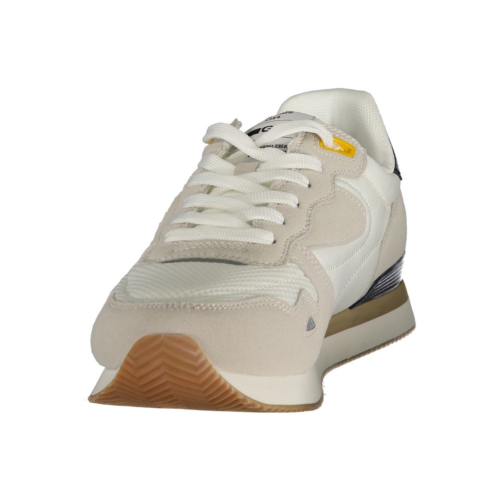 Sneakers by Gas for men in polyester & polyurethane white features an sumptuous silhouette, showcasing the premium Essence Men's Fashion Polyester & Polyurethane Sneakers in a sumptuous fashion style that offers a sumptuous finish for refined style.