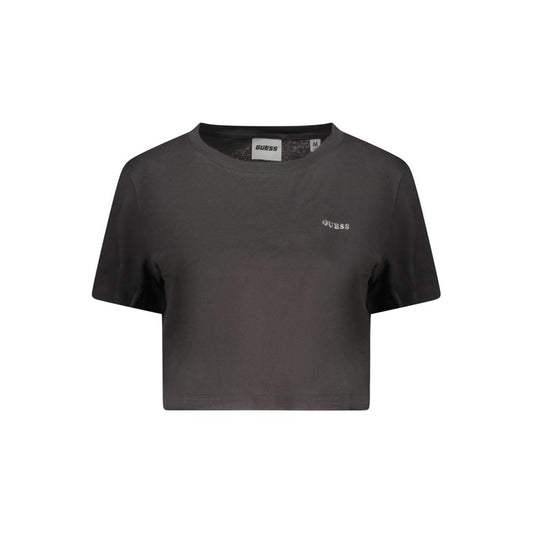 Guess Jeans Black Cotton Women T-Shirt