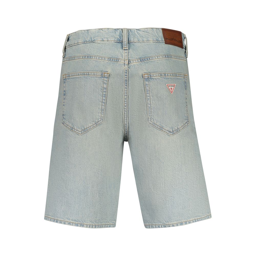 Denim Shorts by Guess Jeans for men in stretch denim cotton azzurro features an stylish with a short and , showcasing an stylish silhouette for a premium, high-fashion look.