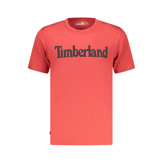 Timberland Red Cotton Men's T-Shirt