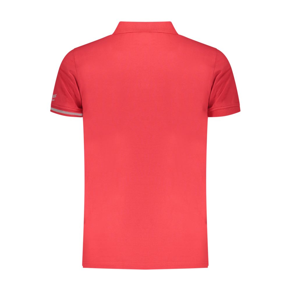 Iceberg The Blend Men's Stretch Cotton Polo Shirt - Red Print