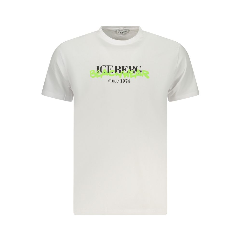 Iceberg Bianco Cotton Men T-Shirt