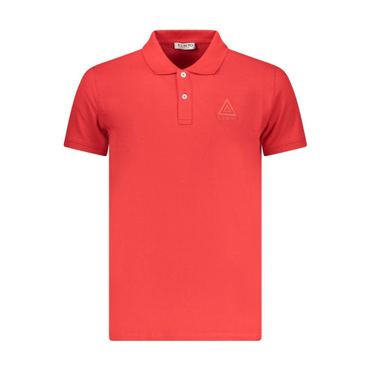 Iceberg Men's Stretch Cotton Polo Shirt - Red Print