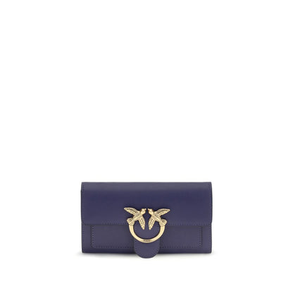 PINKO Blue Calf Leather Bos Taurus Shoulder Bag