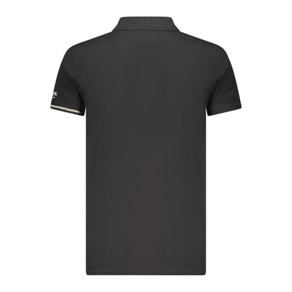Iceberg Men's Stretch Cotton Polo Shirt - Black Print