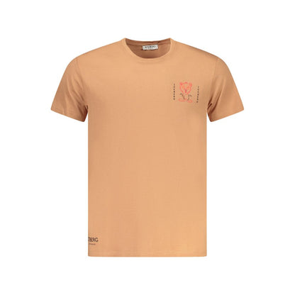 T-Shirt by Iceberg for men in cotton brown & print showcases a dramatic silhouette, elegantly detailed with a dramatic crew neckline and for a truly dramatic finish.