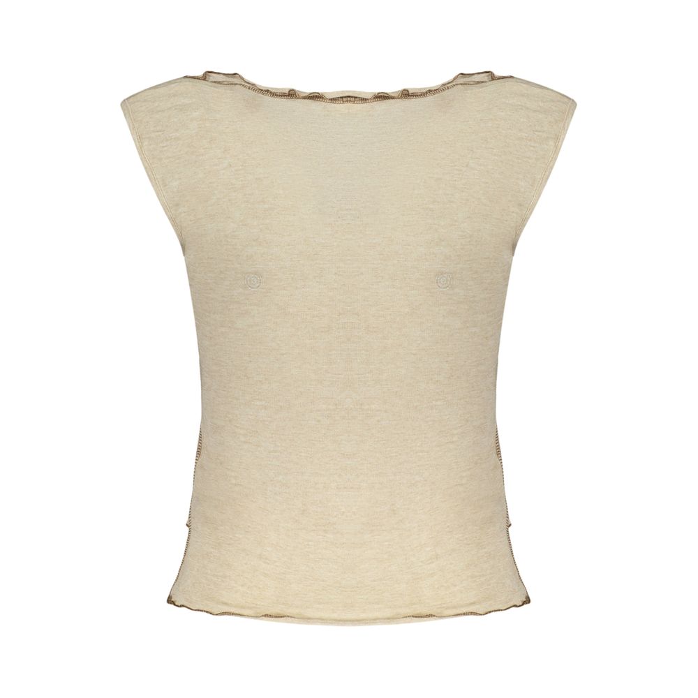 Desigual Beige Viscose Tank Tops