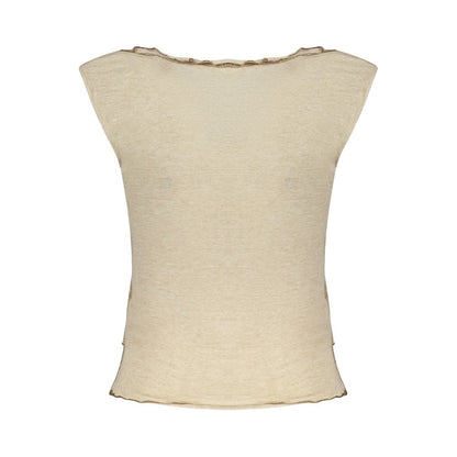 Desigual Beige Viscose Tank Tops