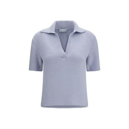 Gabriela Hearst Blue Cashmere Polo Shirt