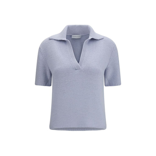 Gabriela Hearst Blue Cashmere Polo Shirt