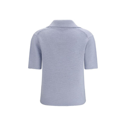 Gabriela Hearst Blue Cashmere Polo Shirt