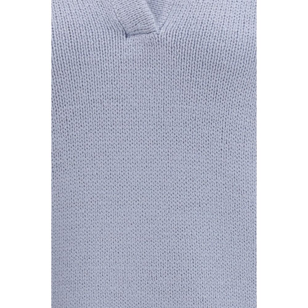 Gabriela Hearst Blue Cashmere Polo Shirt