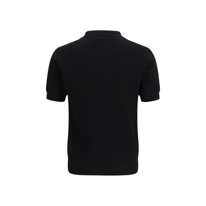 Roberto Collina Black Cotton Polo Shirt