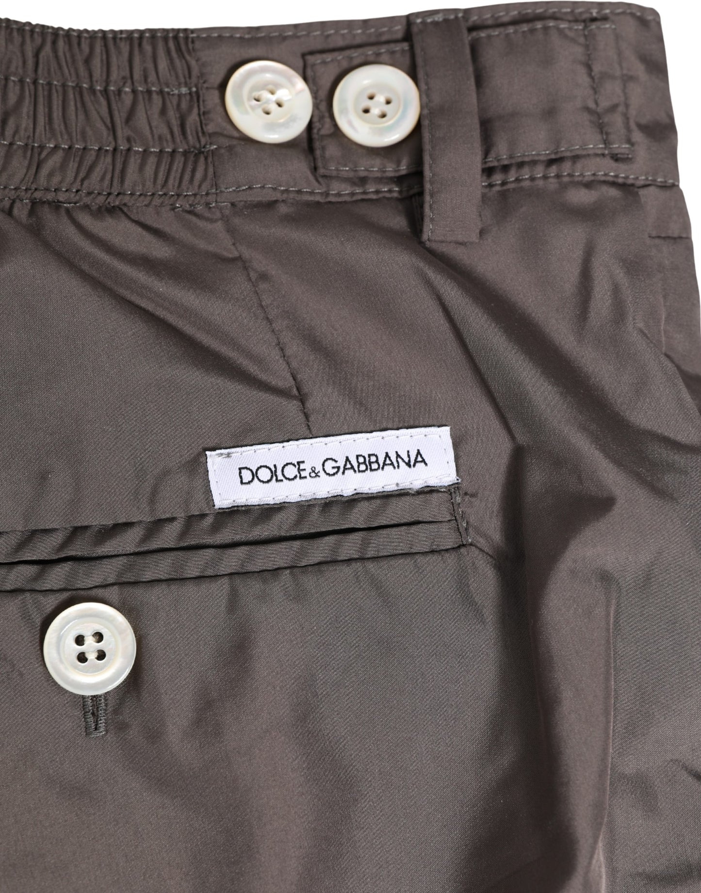 Dolce & Gabbana Brown Nylon Stretch Men Swim Shorts Swimwear