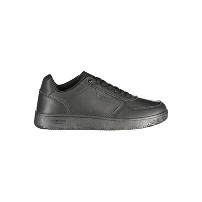 Gas Black Polyester Athletic Sneakers