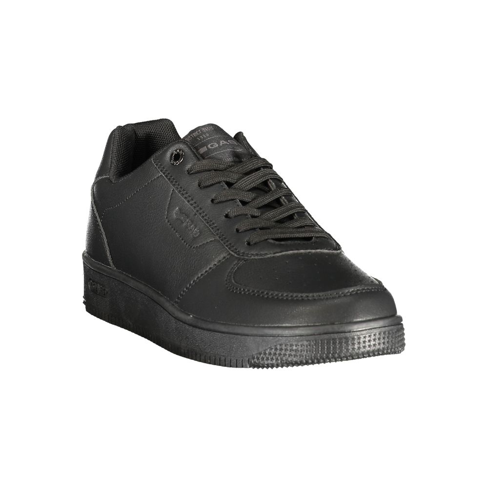Gas Black Polyester Athletic Sneakers