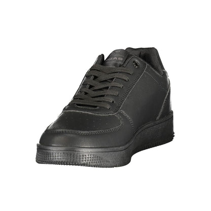 Gas Black Polyester Athletic Sneakers