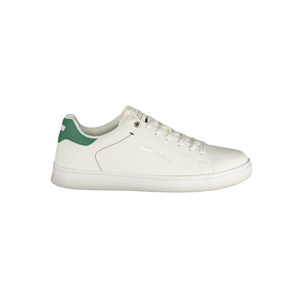 Gas White Polyester Athletic Sneakers