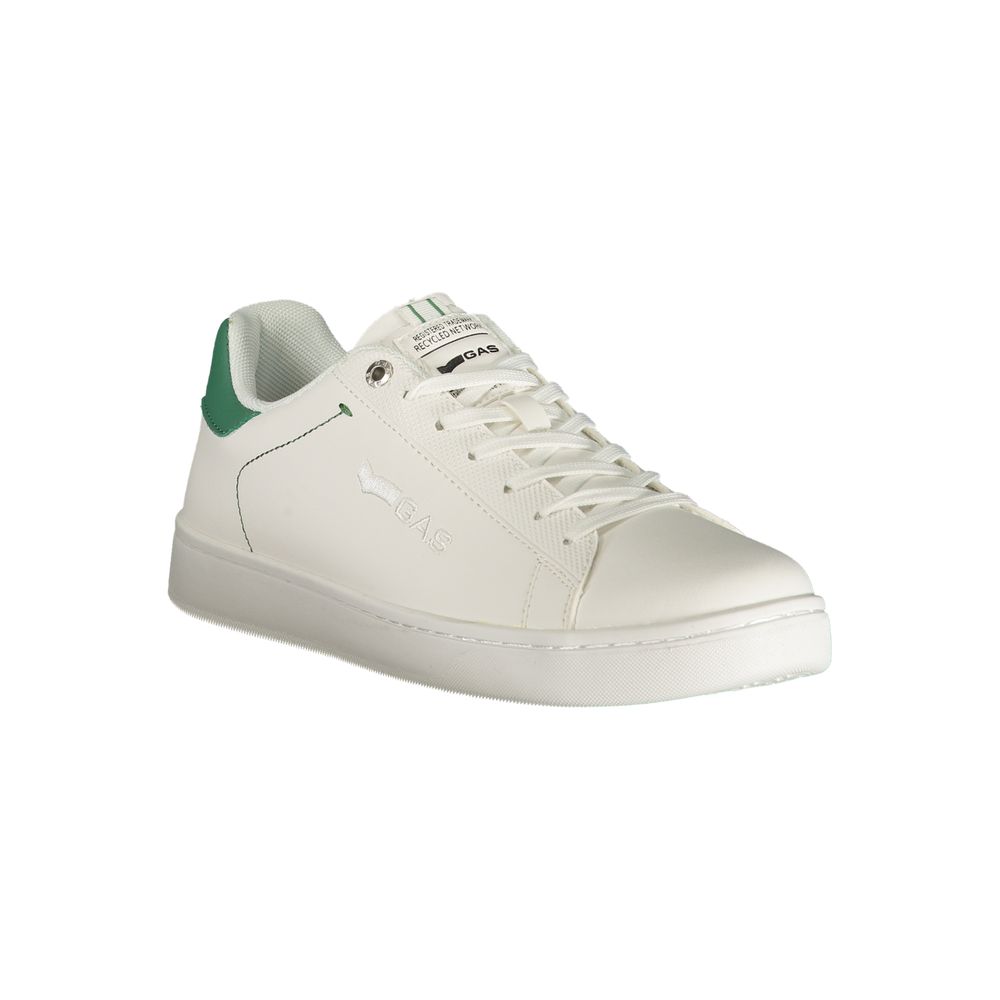 Gas White Polyester Athletic Sneakers