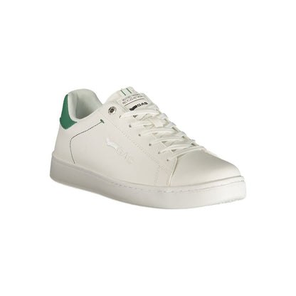 Gas White Polyester Athletic Sneakers