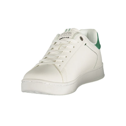 Gas White Polyester Athletic Sneakers
