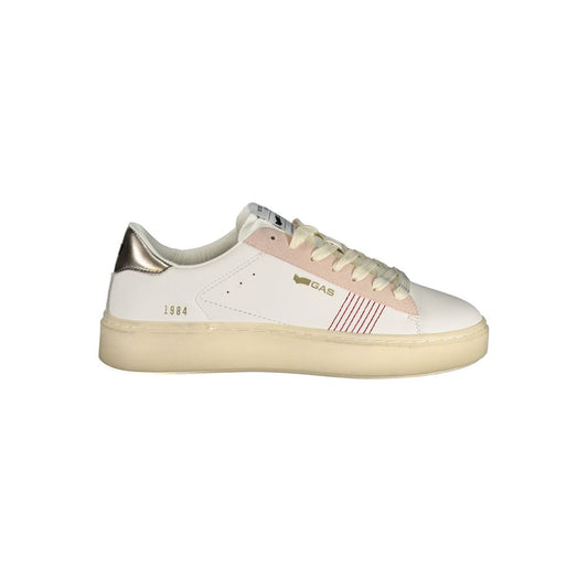 Athletic Sneakers by Gas for women in polyester pink, white & print presents a sleek silhouette, perfectly capturing the athletic style essence of Women's Athletic Polyester Sneakers with its sleek design and premium finish.