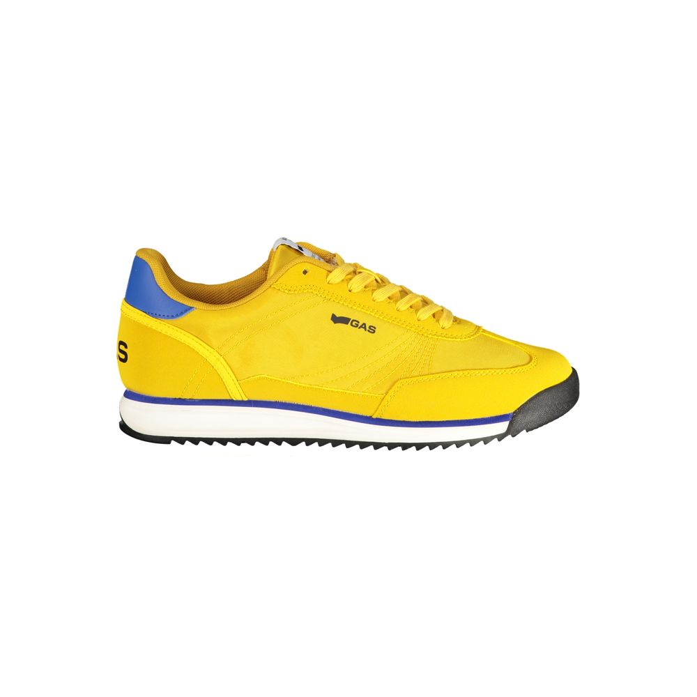 Gas Yellow Polyester Athletic Sneakers