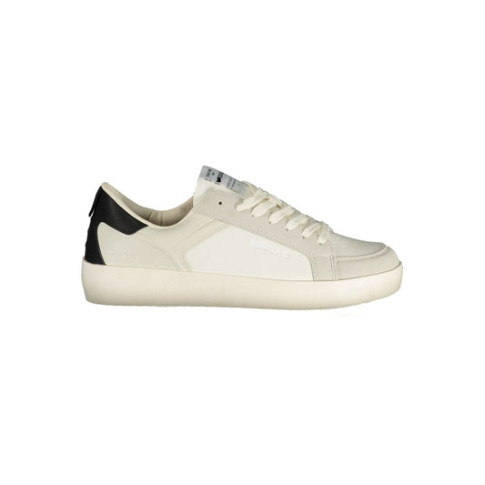 Gas White Polyester Athletic Sneakers