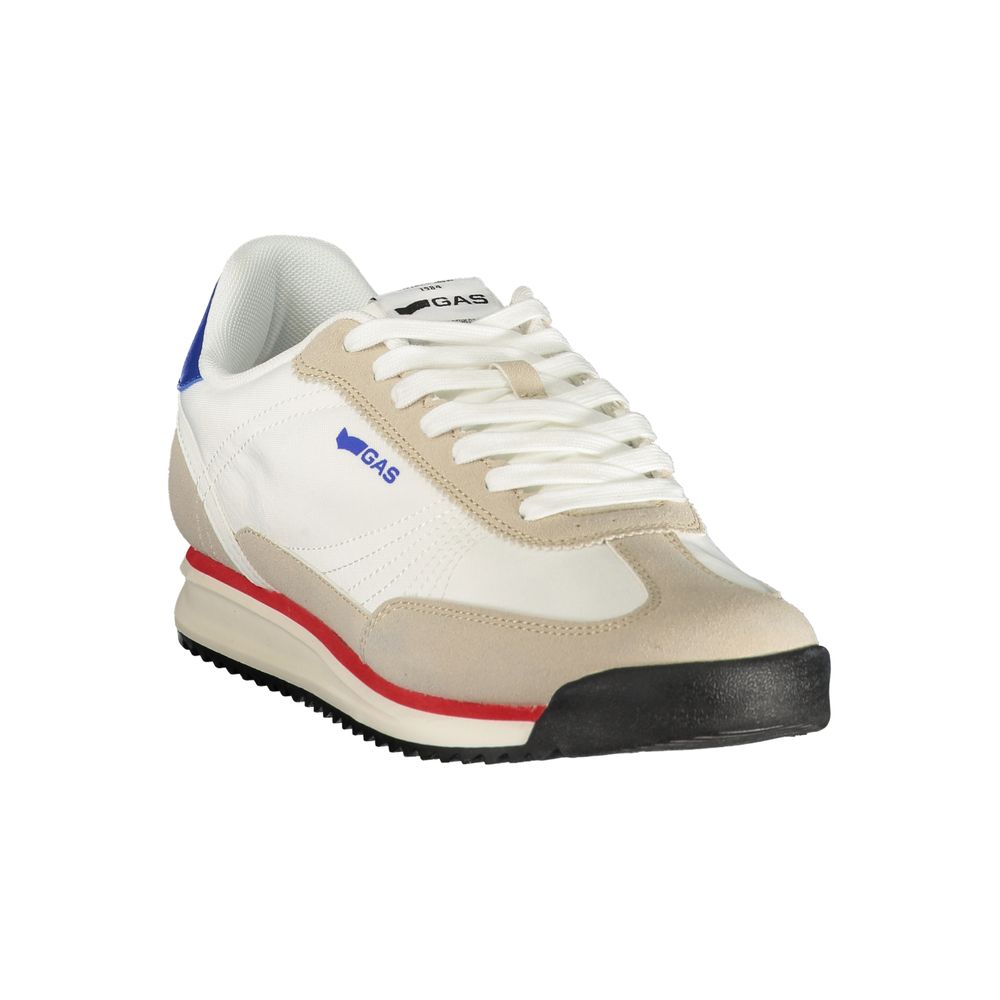Gas White Polyester Athletic Sneakers