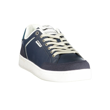 Gas Blue Polyurethane Men Sneaker