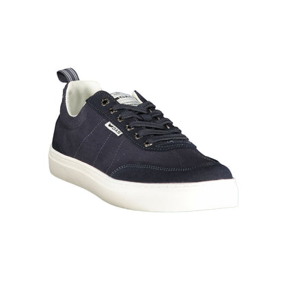 Gas Blue Polyester Athletic Sneakers