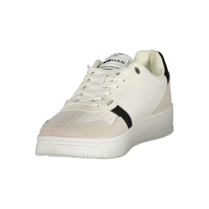 Gas White Polyester Athletic Sneakers