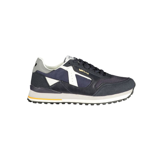 Gas Blue Polyurethane Men Sneaker