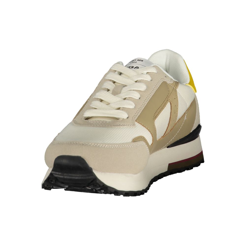 Gas White Polyester Athletic Sneakers